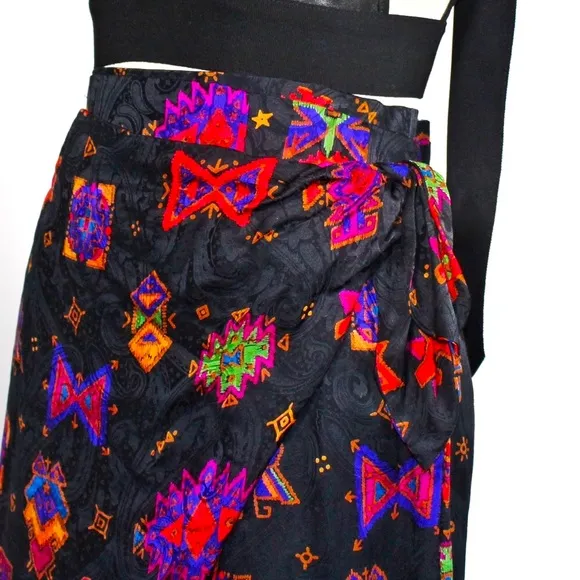 100% SILK early 90s wrap skirt