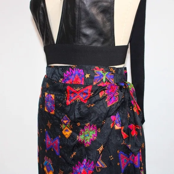 100% SILK early 90s wrap skirt