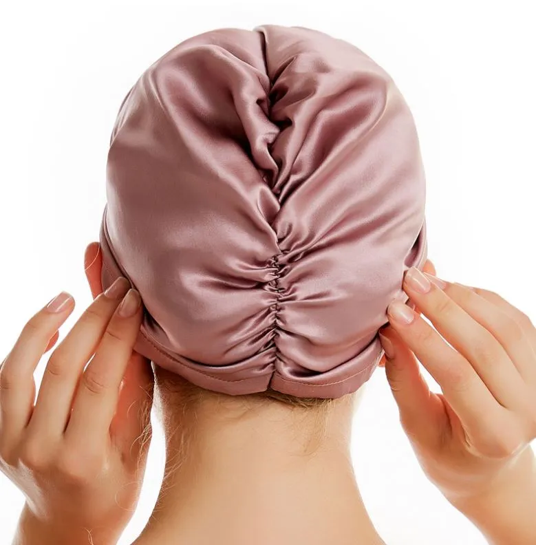 100% Silk Turban-SPOIL ME Silk Hair Wrap -Pink