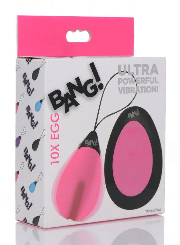 10x Silicone Vibrating Egg - Pink