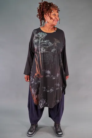 1257 Natalia Tunic-Noir-Solitary Grove