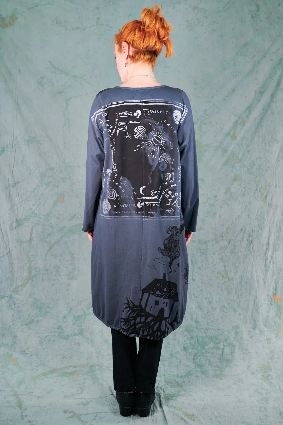 1257 Natalia Tunic Sea Grey-Printed Back -P