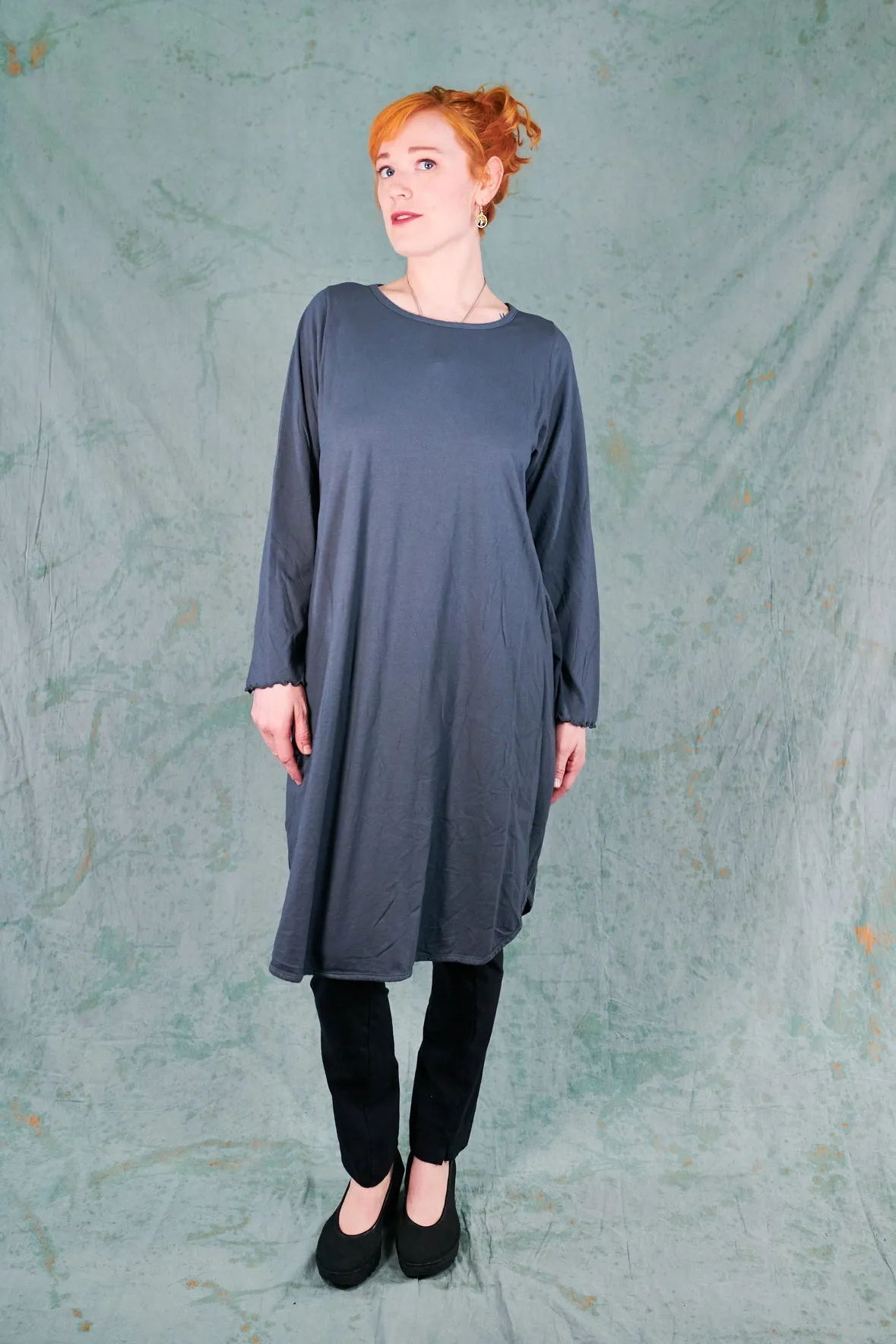 1257 Natalia Tunic Sea Grey-Printed Back -P