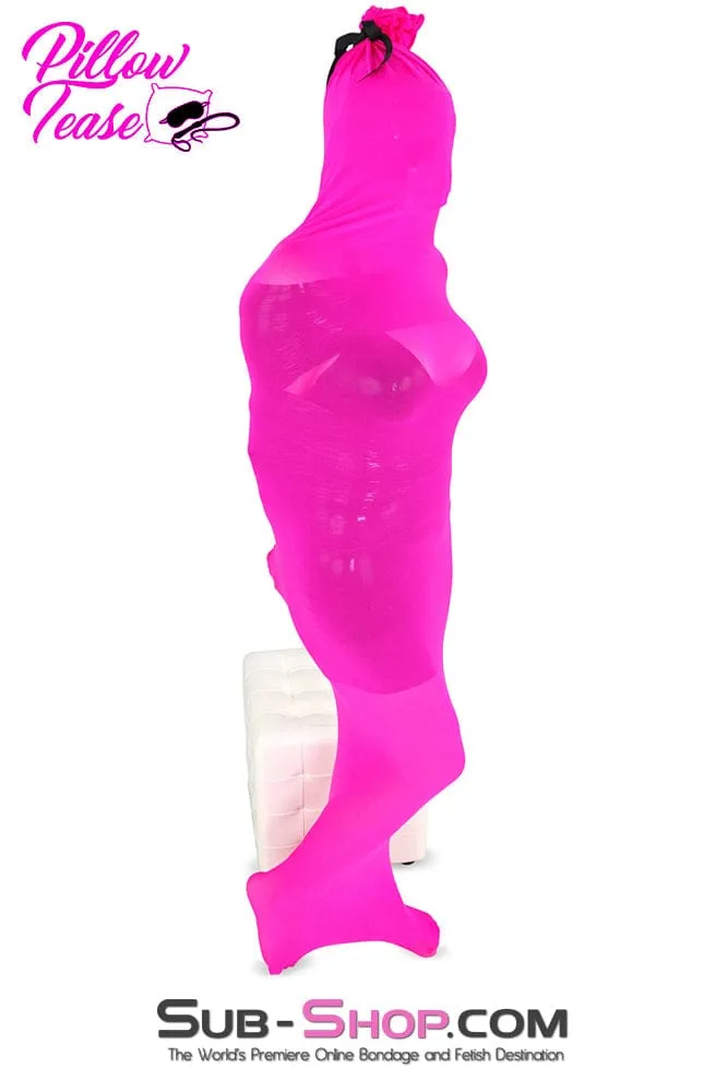 1517DL      Sheer Encasement Pink Silk Full Body Sack - MEGA Deal