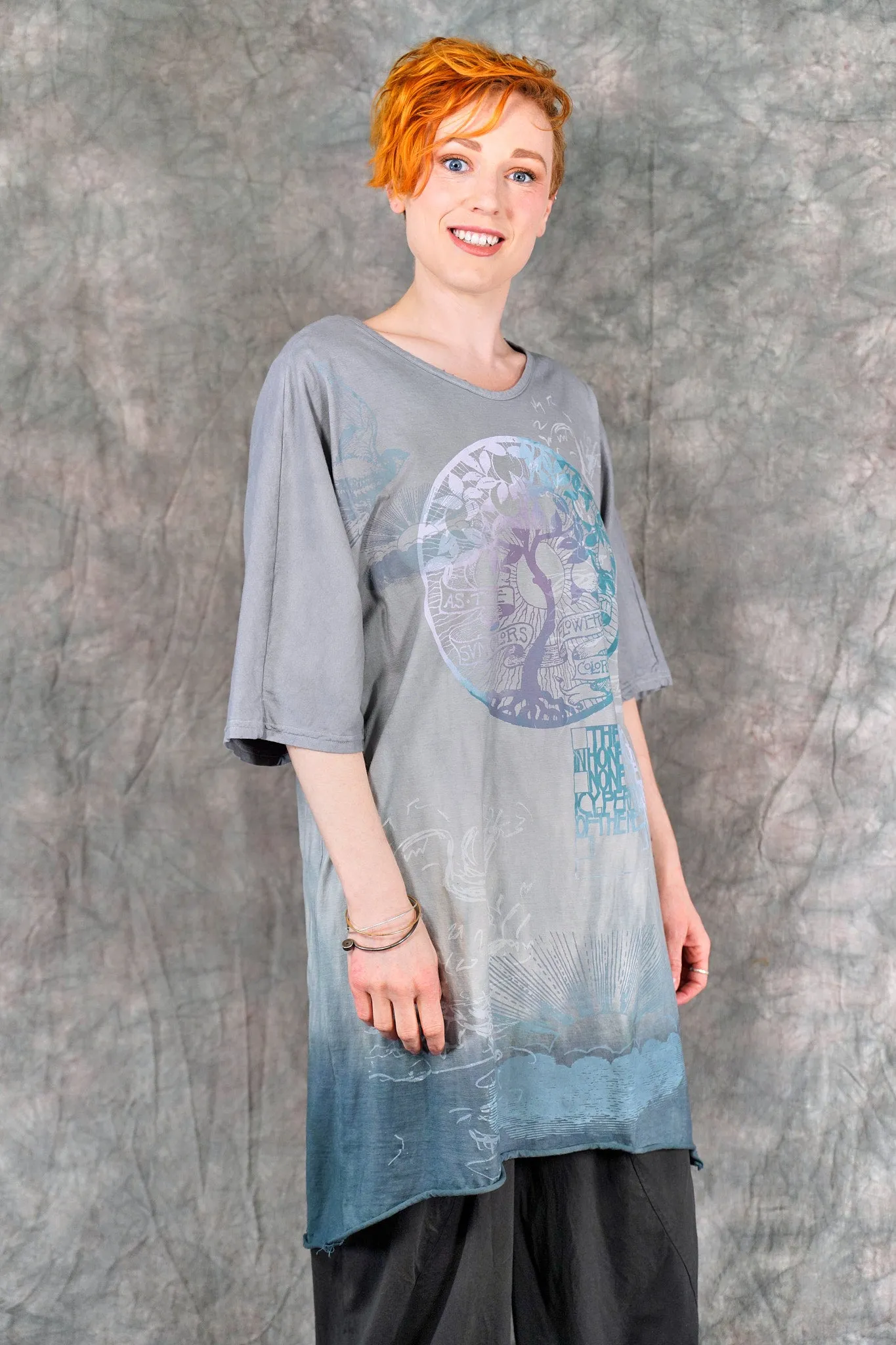 1564HD Euro Slim Fit Art Tunic Ocean Vintage