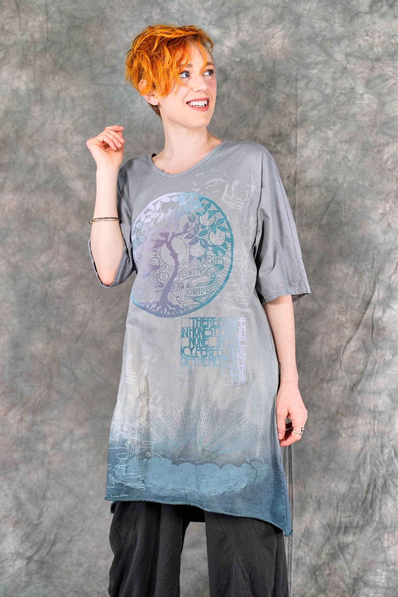 1564HD Euro Slim Fit Art Tunic Ocean Vintage