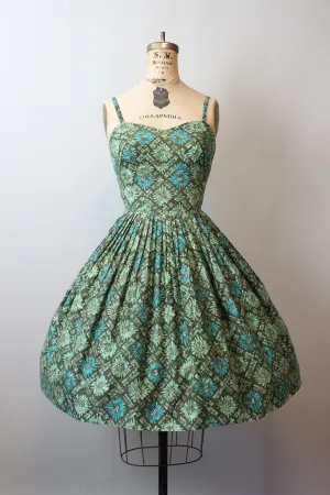 1950s L'AIGLON COTTON halter dress xs | new spring summer
