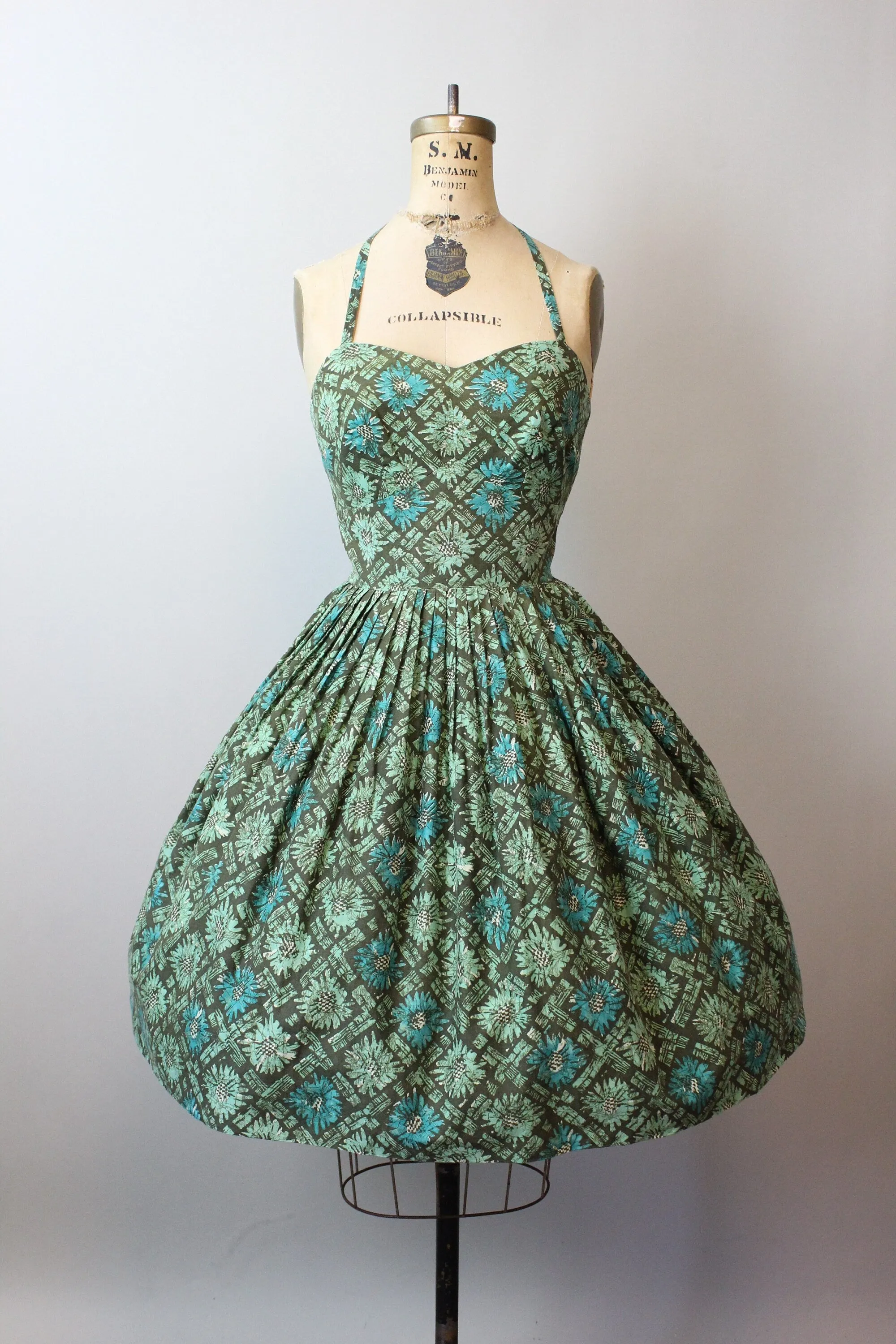 1950s L'AIGLON COTTON halter dress xs | new spring summer