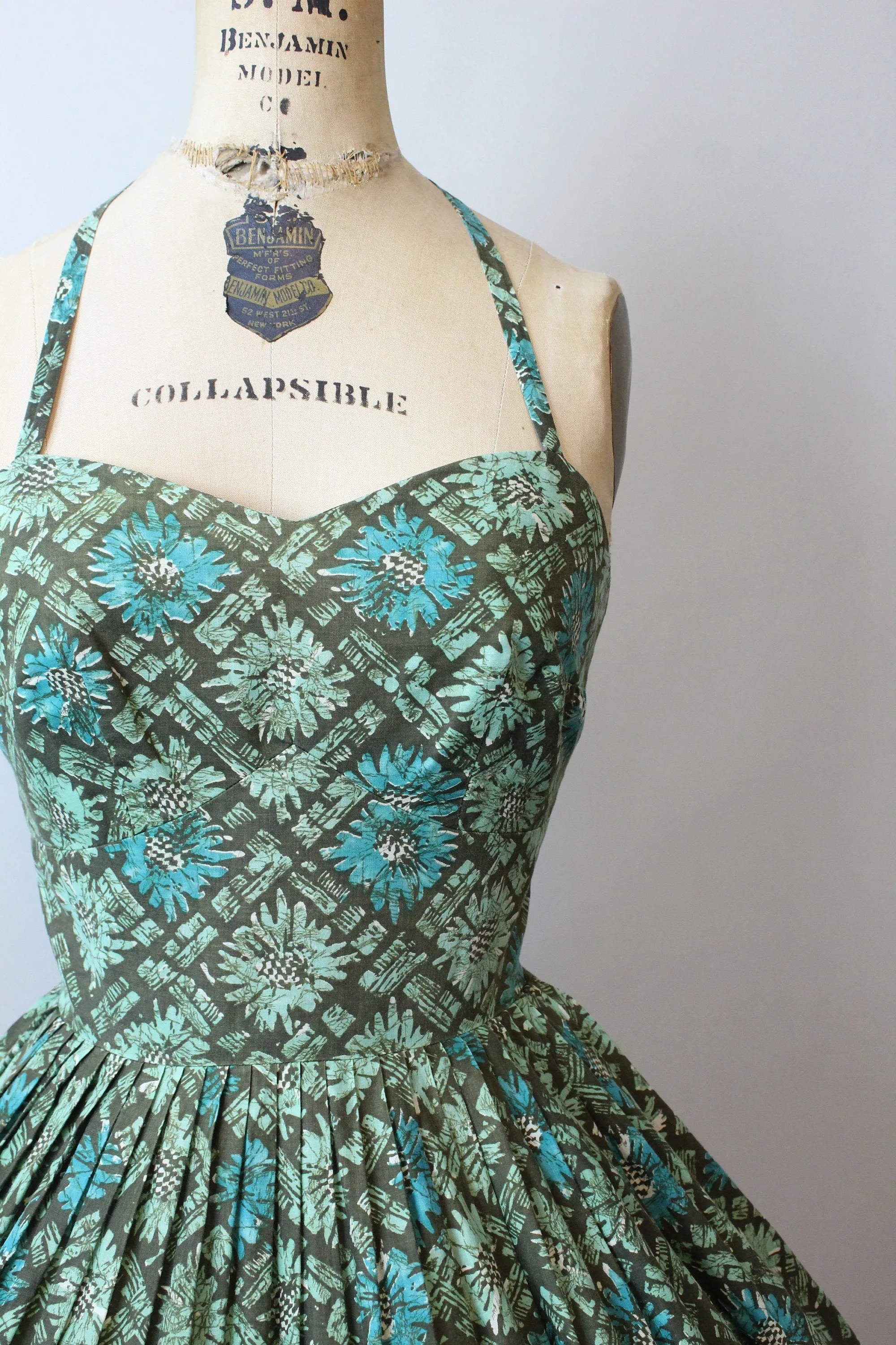 1950s L'AIGLON COTTON halter dress xs | new spring summer