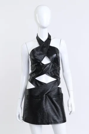 2022 S/S Crisscross Vinyl Mini Dress