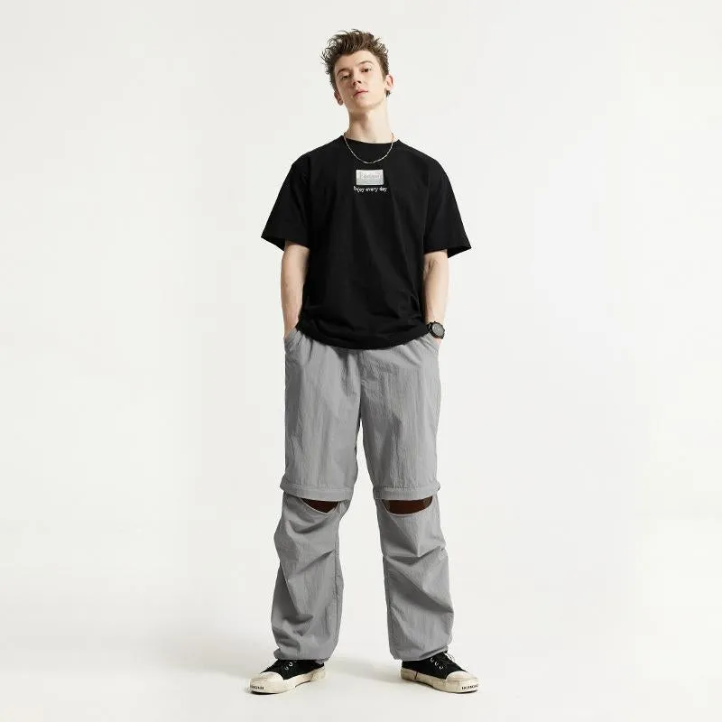 2024 Spring And Summer New Wide Leg Disassembly Pants One Pants Wear Waterproof Casual Big Leg Straight Pants For Men