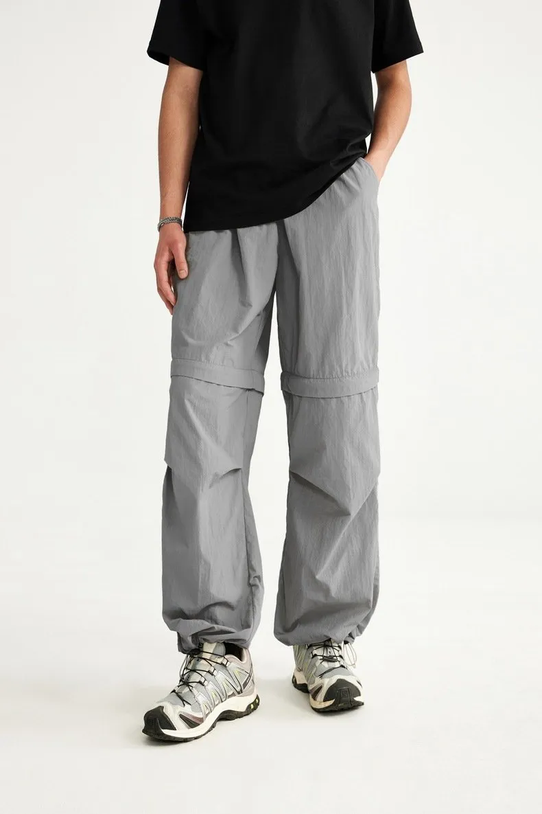 2024 Spring And Summer New Wide Leg Disassembly Pants One Pants Wear Waterproof Casual Big Leg Straight Pants For Men