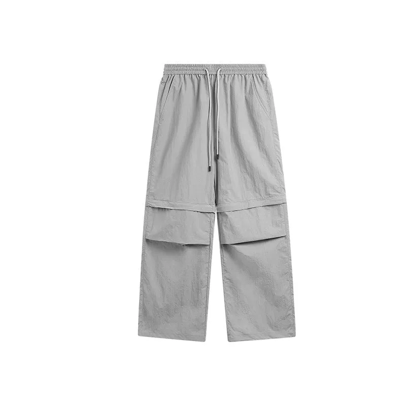 2024 Spring And Summer New Wide Leg Disassembly Pants One Pants Wear Waterproof Casual Big Leg Straight Pants For Men