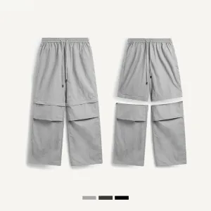 2024 Spring And Summer New Wide Leg Disassembly Pants One Pants Wear Waterproof Casual Big Leg Straight Pants For Men