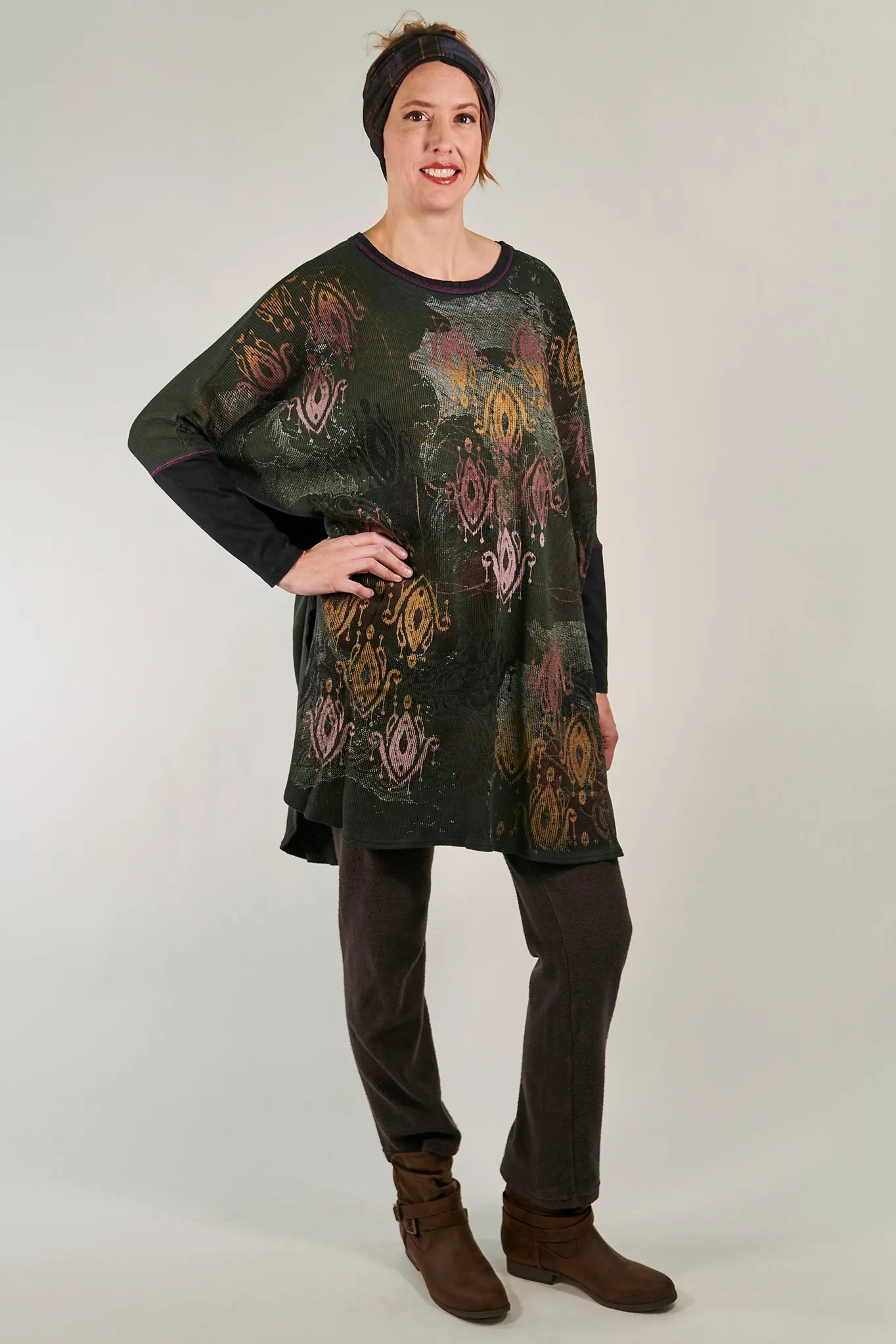 2251 Natural City Tunic-Marsh- Ikat Colorwinds