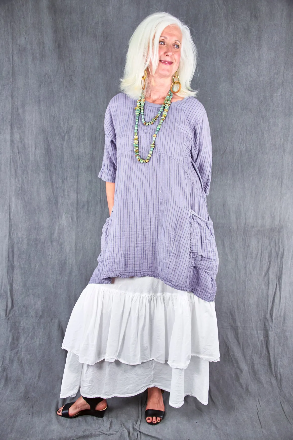 2270 Seaside Striped Tunic Amethyst-U