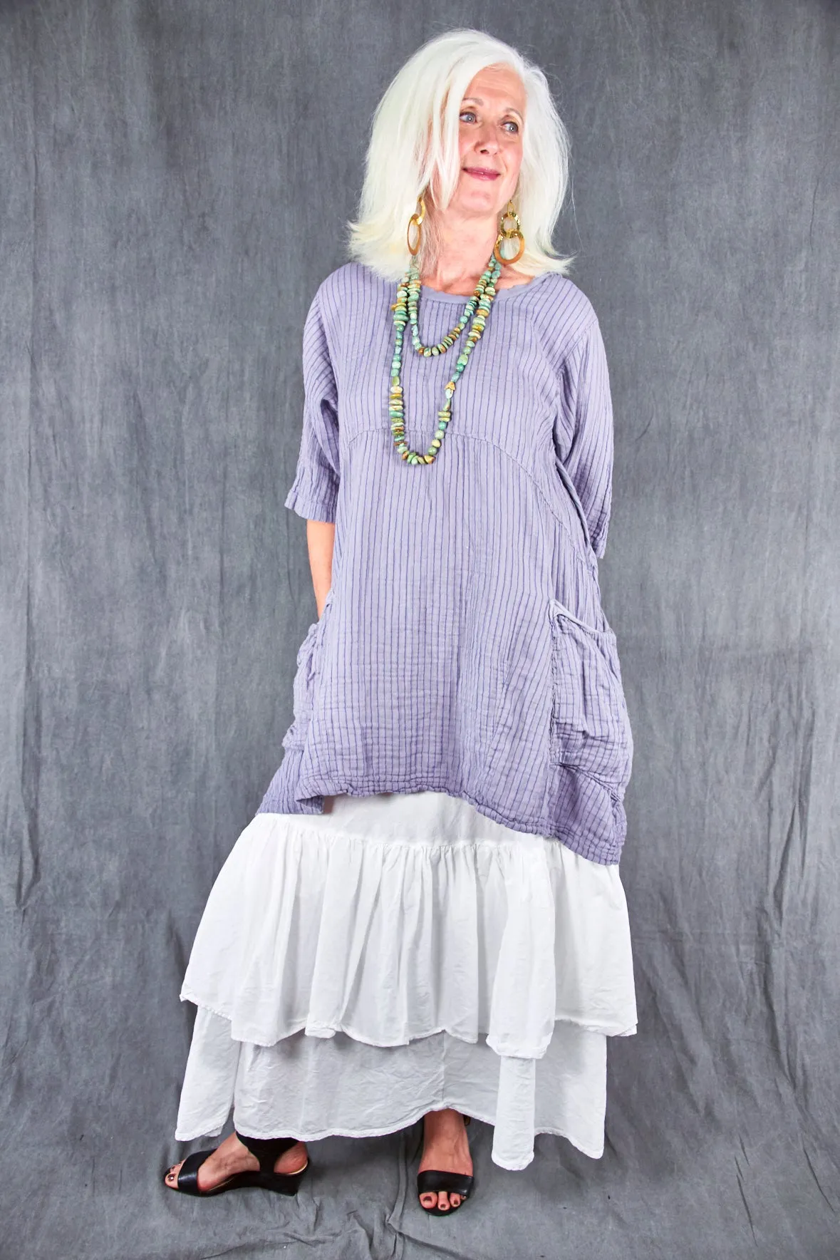 2270 Seaside Striped Tunic Amethyst-U
