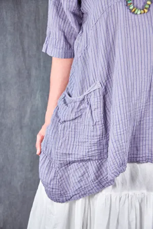 2270 Seaside Striped Tunic Amethyst-U