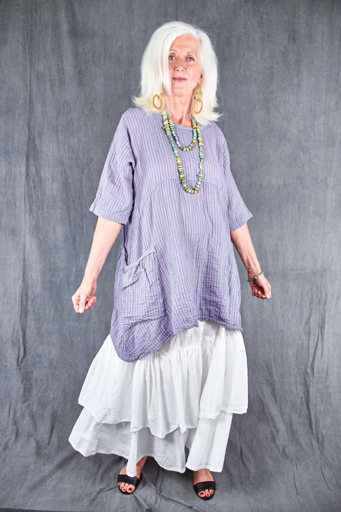 2270 Seaside Striped Tunic Amethyst-U