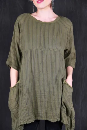 2270 Seaside Striped Tunic Seaweed-U