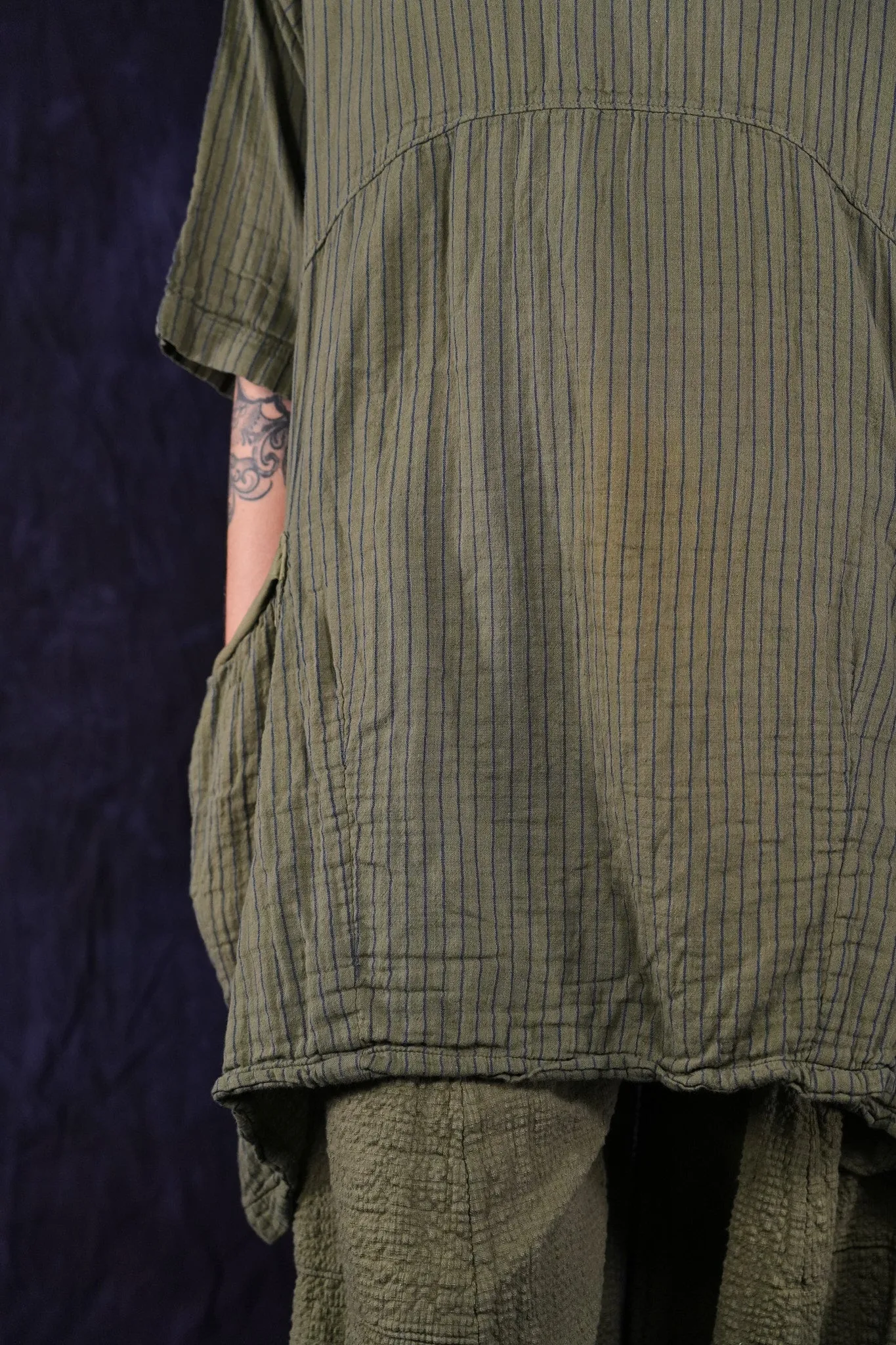 2270 Seaside Striped Tunic Seaweed-U