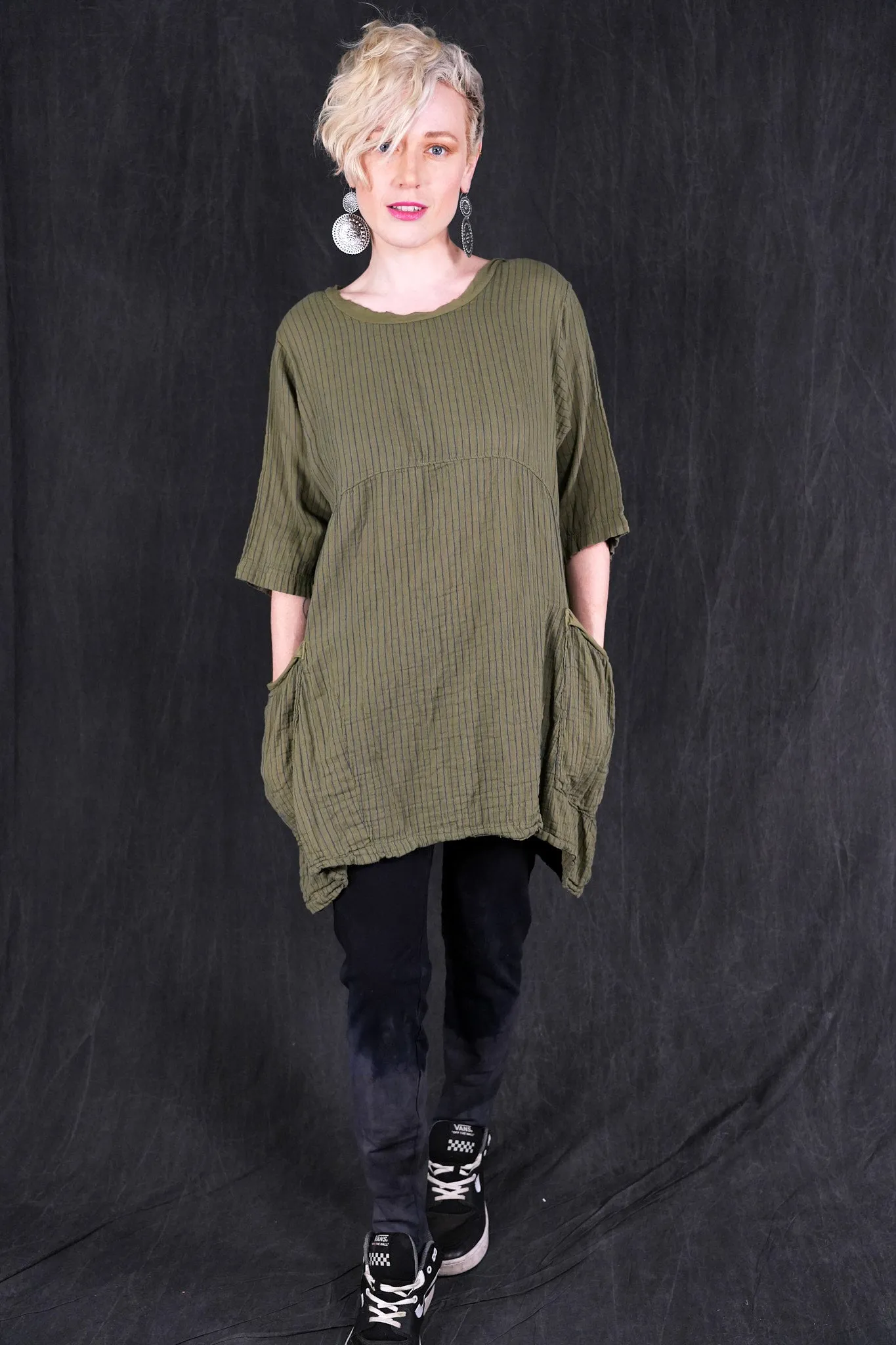 2270 Seaside Striped Tunic Seaweed-U