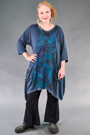 2313 Everyday Vector Tunic-Blue Cypress-Opalescent Landscape