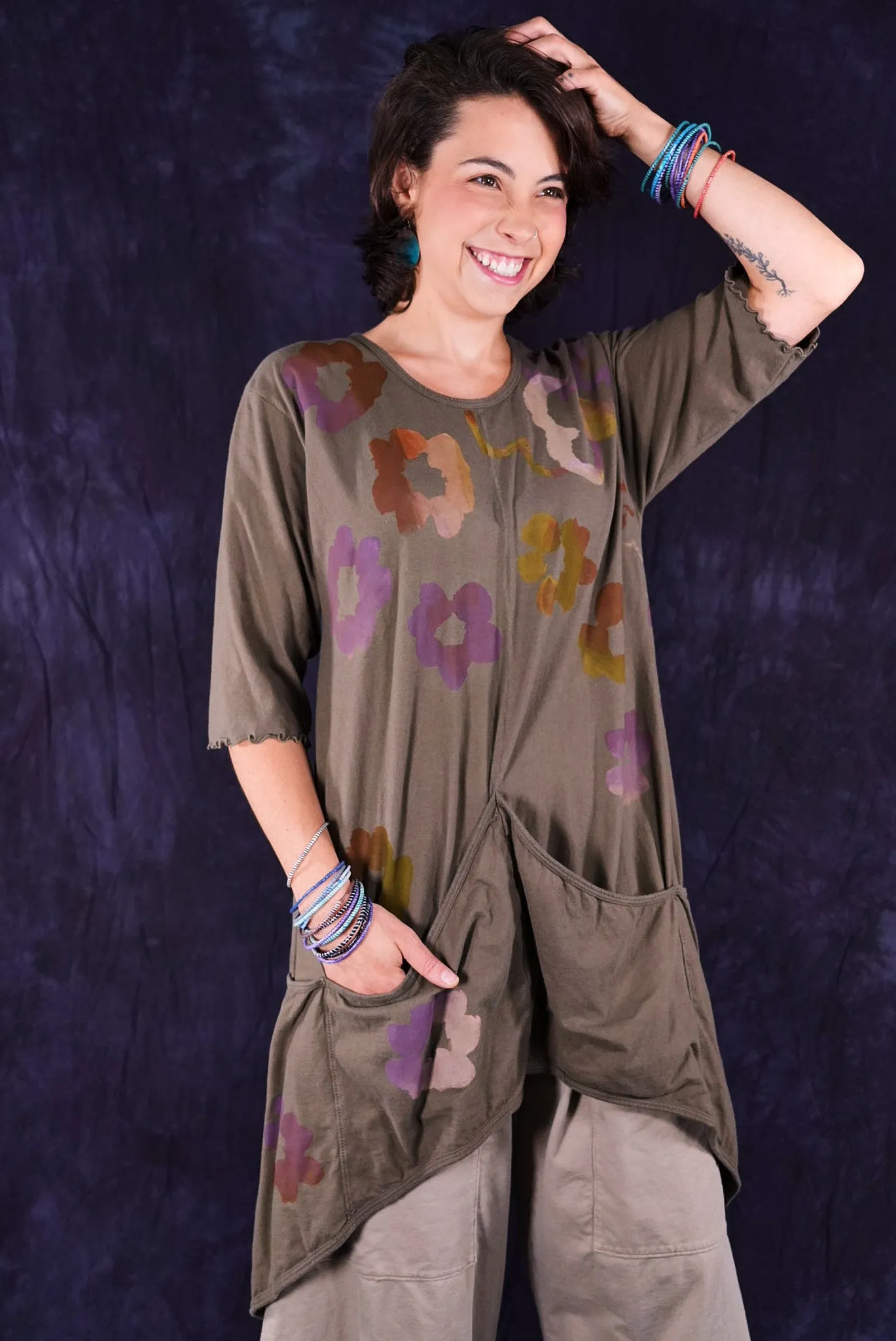 2370 Four Pocket Tunic Earth-P