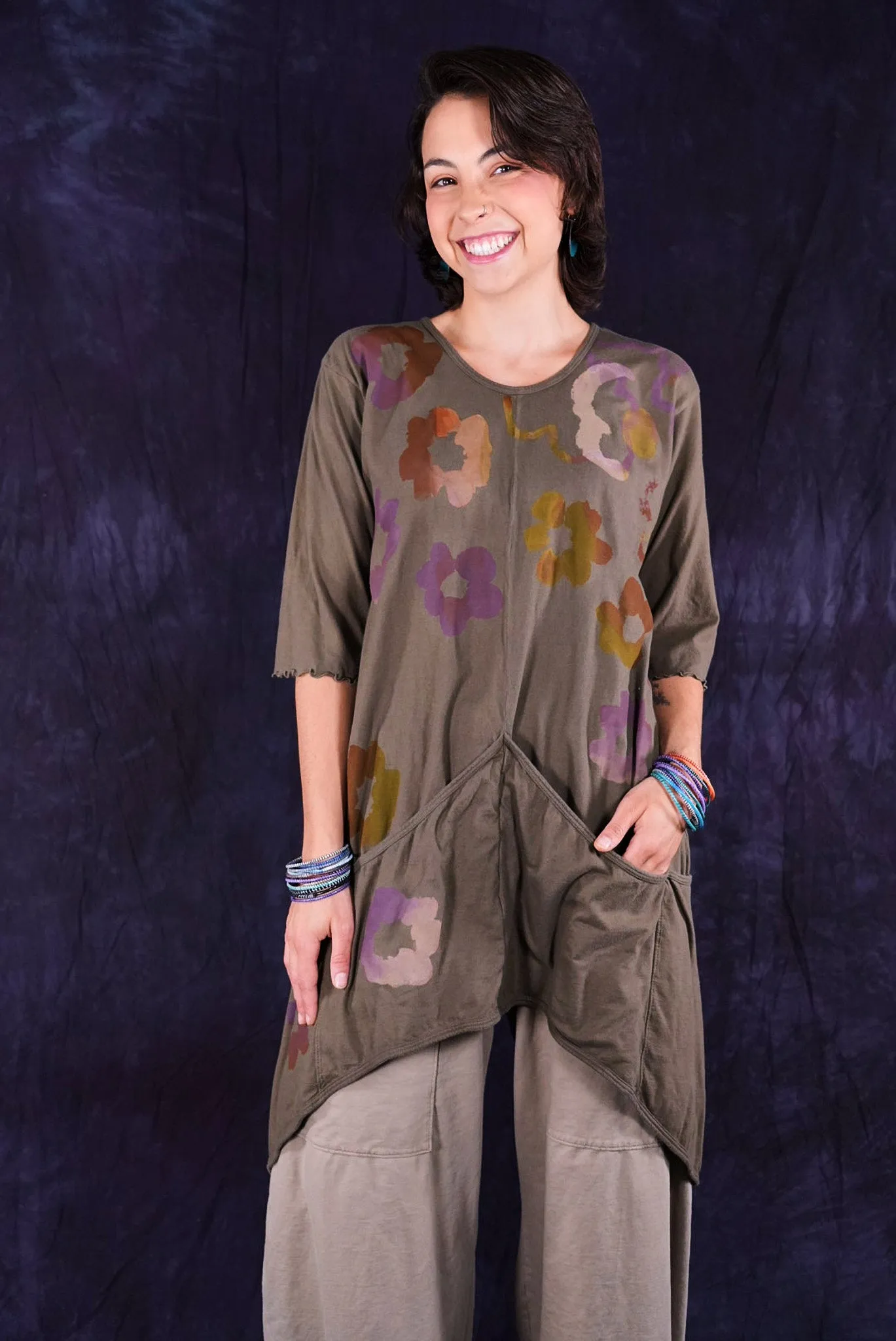 2370 Four Pocket Tunic Earth-P