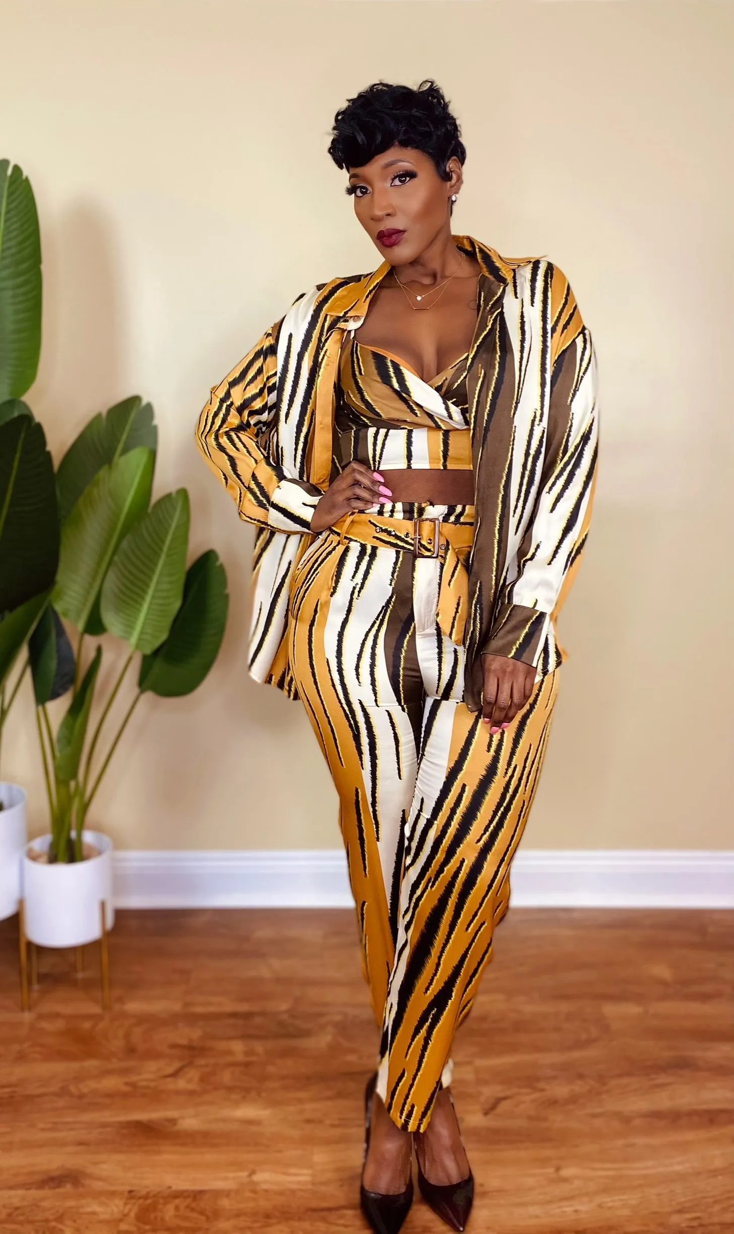 3 PC WILD TALKS PANTS SET