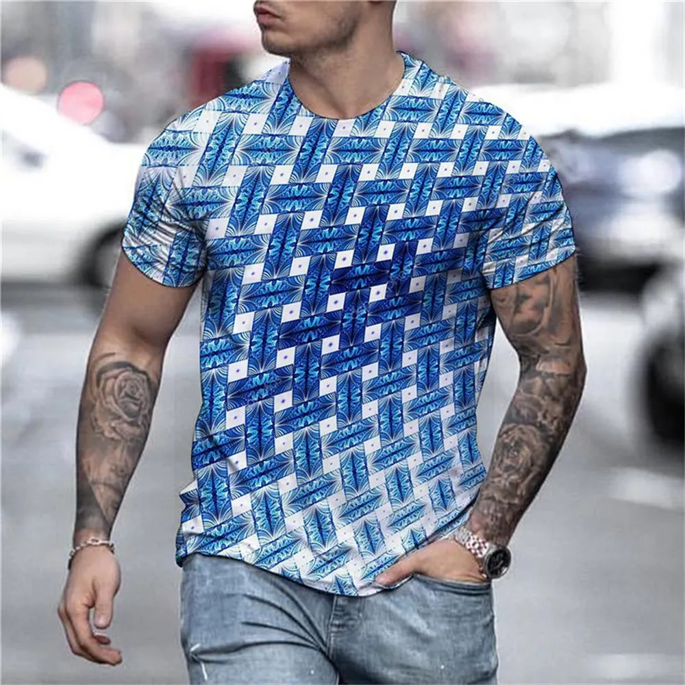 3D Graphic Printed Short Sleeve Shirts Party Tops