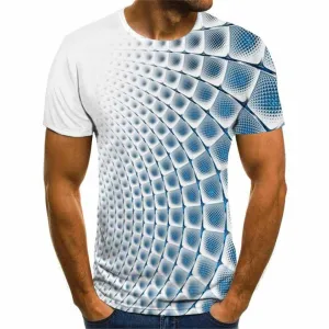 3D Graphic Printed Short Sleeve Shirts Party Tops