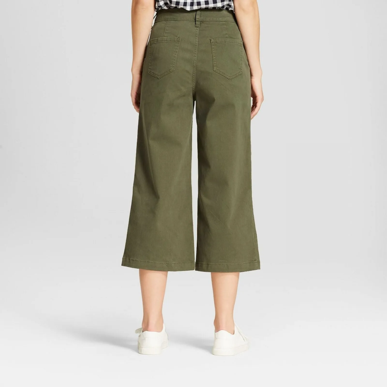 A New Day Women's Regular Fit Wide Leg Crop Pants