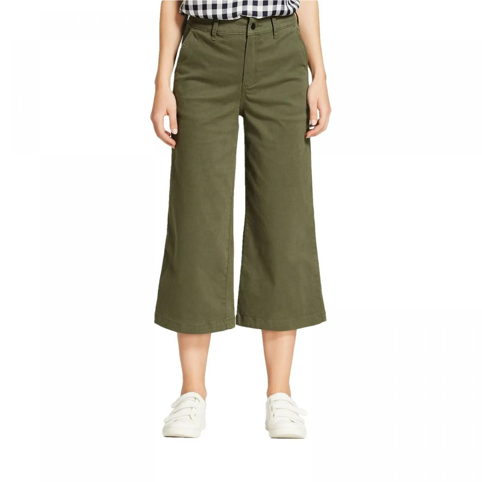 A New Day Women's Regular Fit Wide Leg Crop Pants