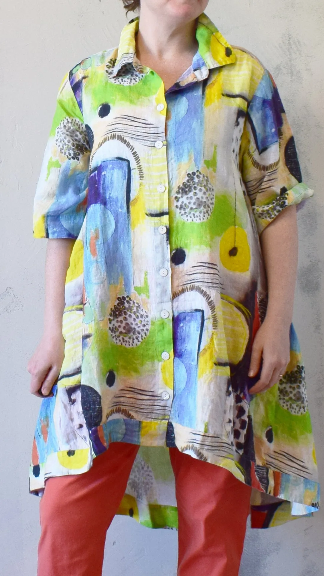 Abstract Brushstroke Tunic