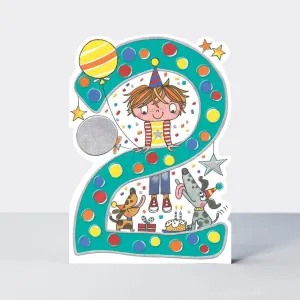 Age 2  Birthday Card: Dogs & Spots