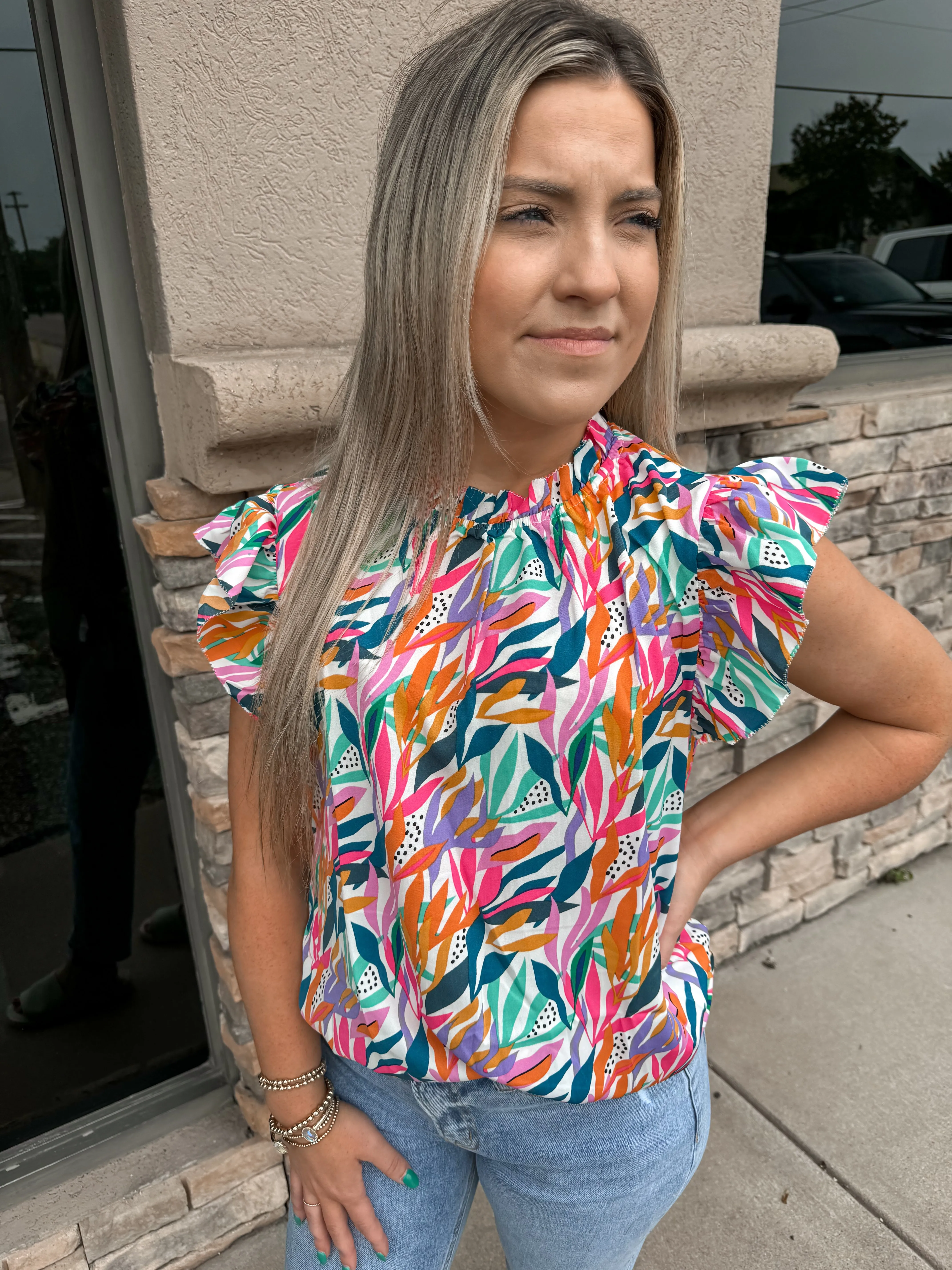 Ahead of the Plans Printed Top