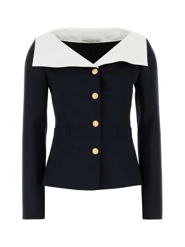 Alessandra Rich Navy Jackets