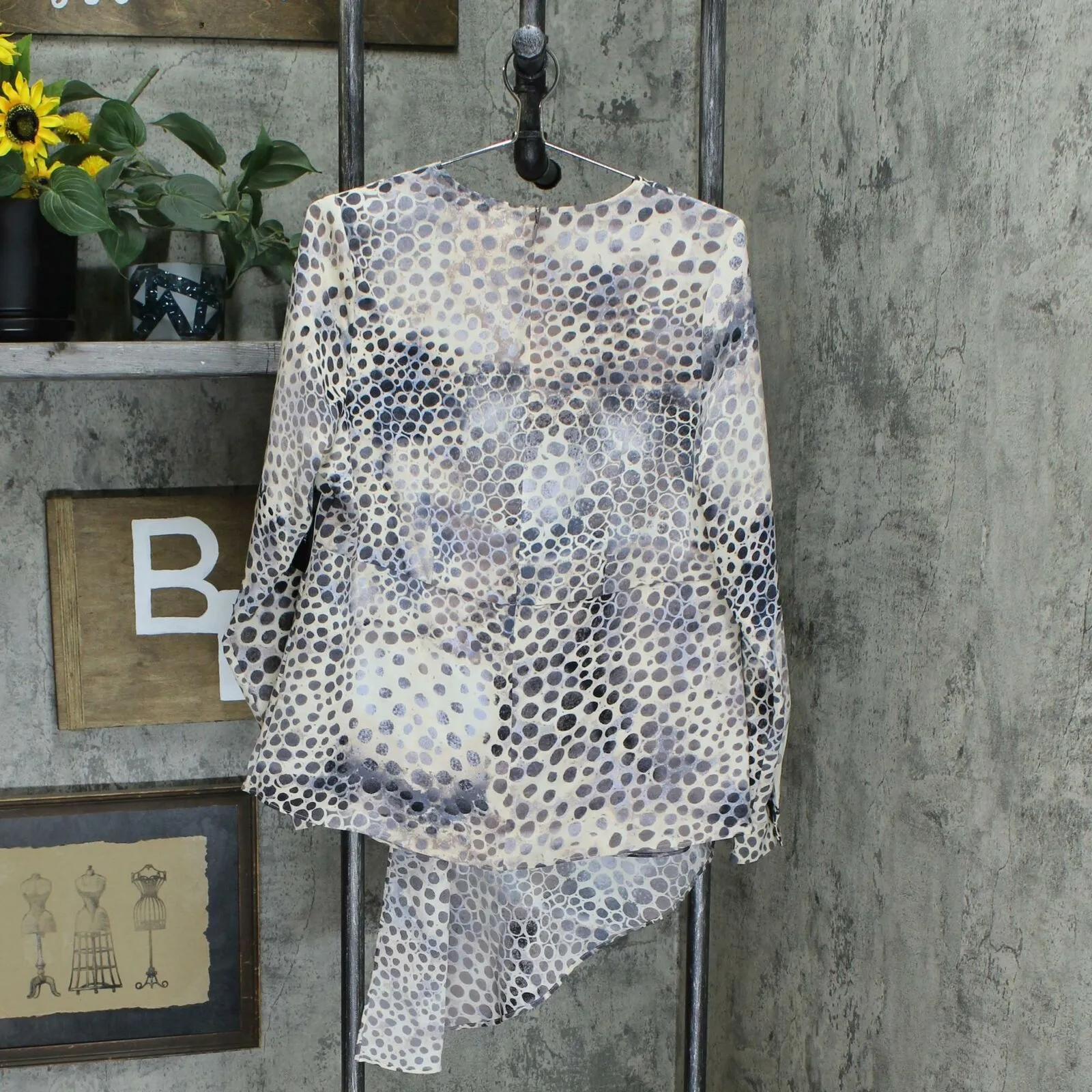 Alfani Plus Size Printed Asymmetrical Surplice Blouse