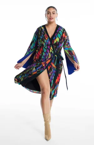 Amaryllis Papillon | Printed Wrap Dress