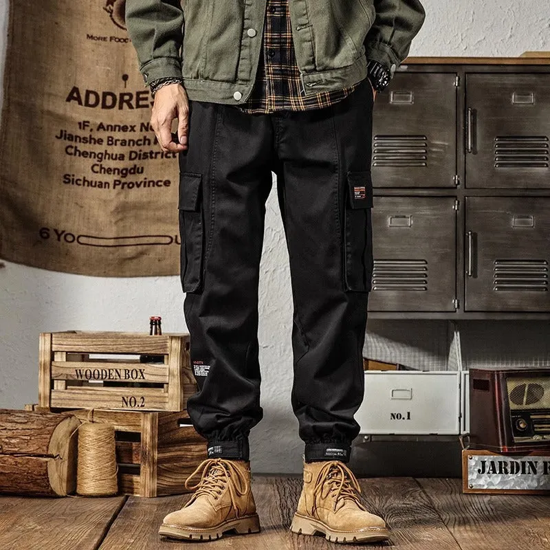 American Loose Strap Feet Harlan Multi-pocket Cargo Pants