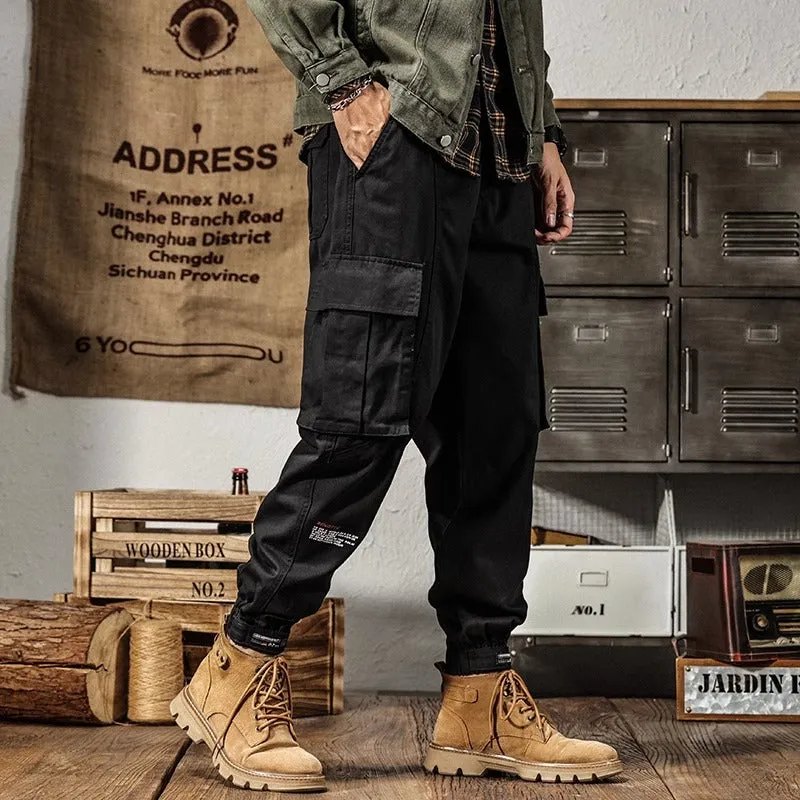 American Loose Strap Feet Harlan Multi-pocket Cargo Pants