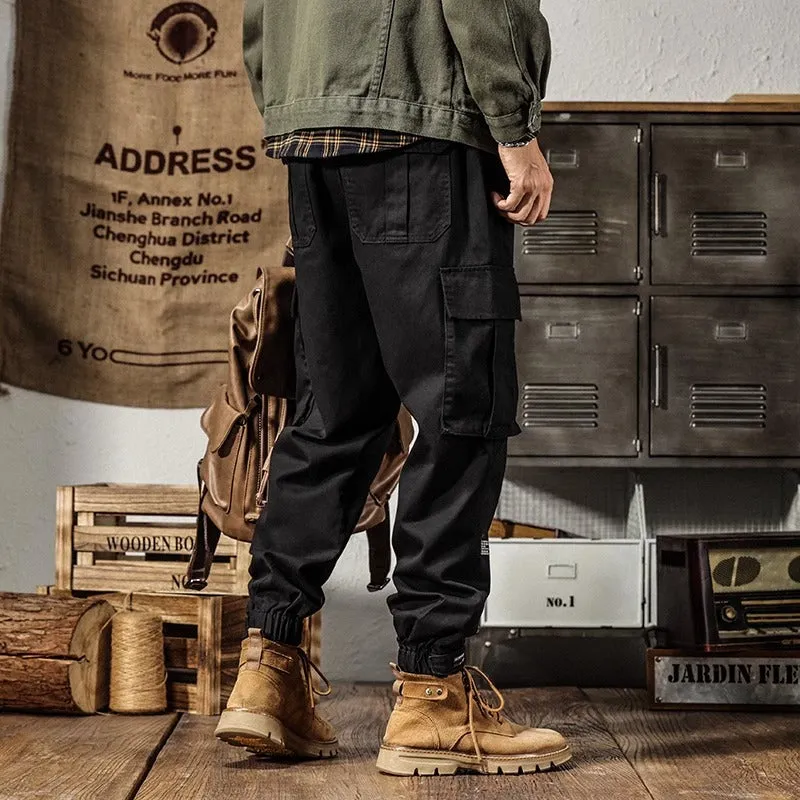American Loose Strap Feet Harlan Multi-pocket Cargo Pants