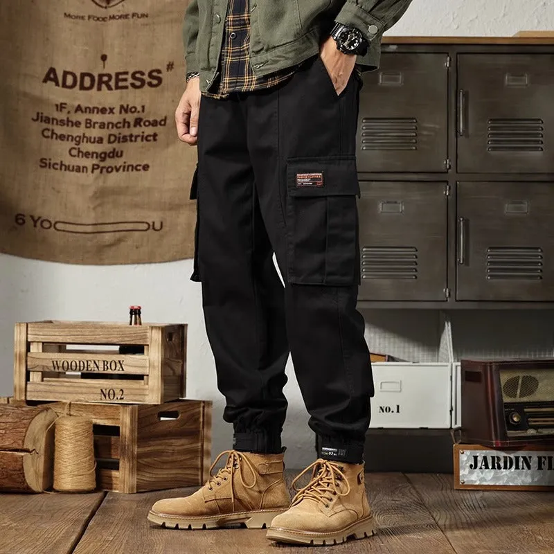 American Loose Strap Feet Harlan Multi-pocket Cargo Pants