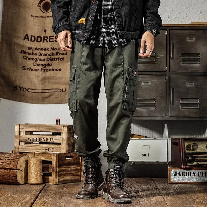 American Loose Strap Feet Harlan Multi-pocket Cargo Pants