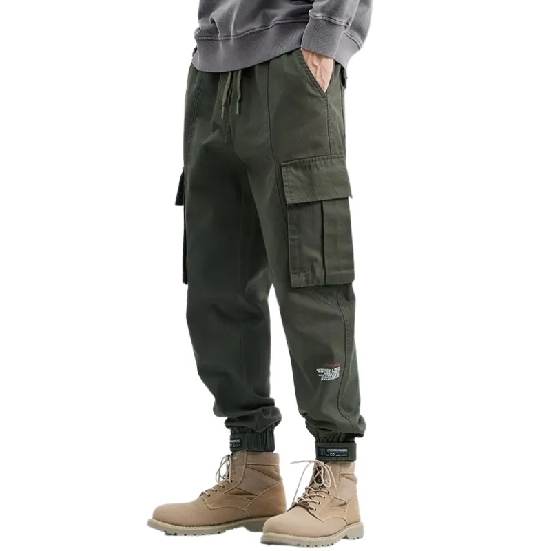 American Loose Strap Feet Harlan Multi-pocket Cargo Pants