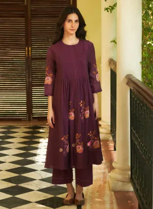 Amethyst floral tunic and pants