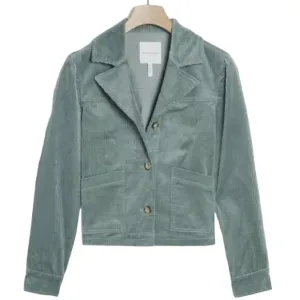 Anthropologie Avec Les Filles Tegan Green Cotton Corduroy Shirt Jacket, SZ Large