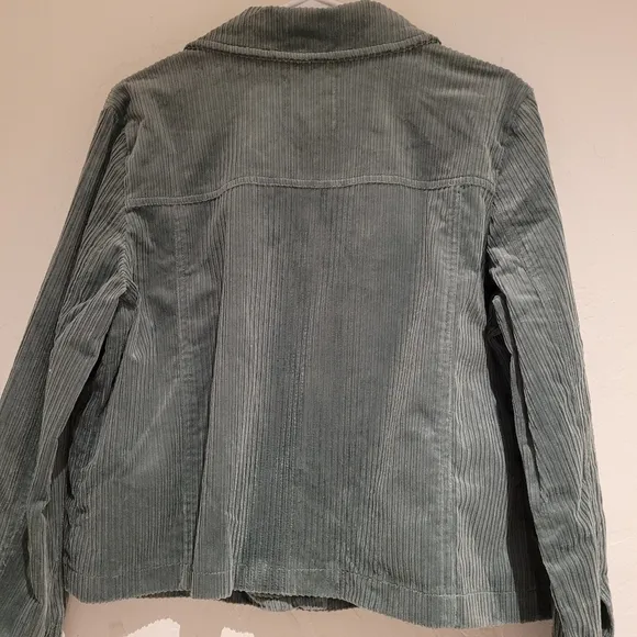 Anthropologie Avec Les Filles Tegan Green Cotton Corduroy Shirt Jacket, SZ Large