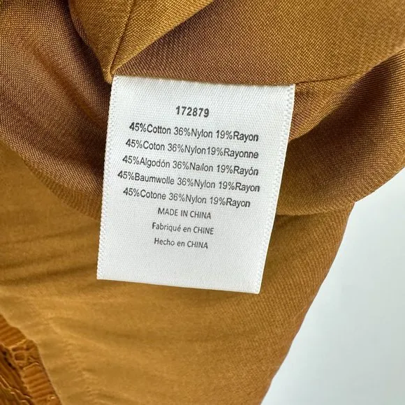 Anthropologie Dolan Hattie Floral Corduroy Overall Jumper Dress Orange Medium